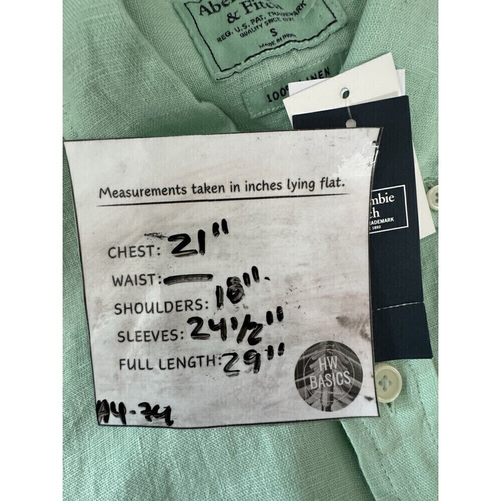 NEW ABERCROMBIE AND FITCH MINT COLOR SHIRT MENS SIZE Small NWT - Picture 11 of 11